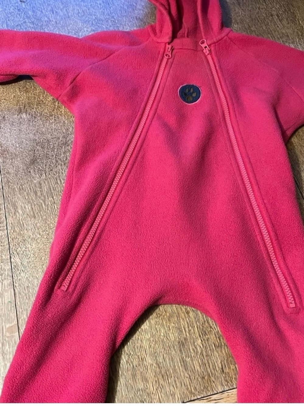 Kids MEC Fleece One-Piece Romper in Bright Pink